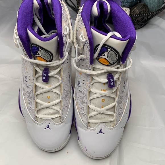 Vintage Air Jordan 6 Rings LA Lakers Championship Shoes Size 10.5 DS 2008 - Picture 6 of 7